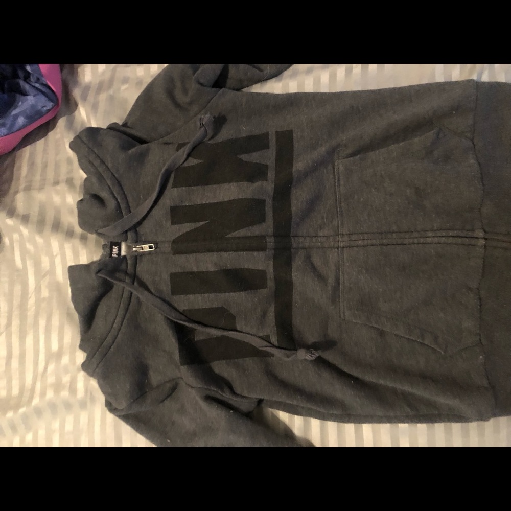 Victoria’s Secret pink zip up hoodie.